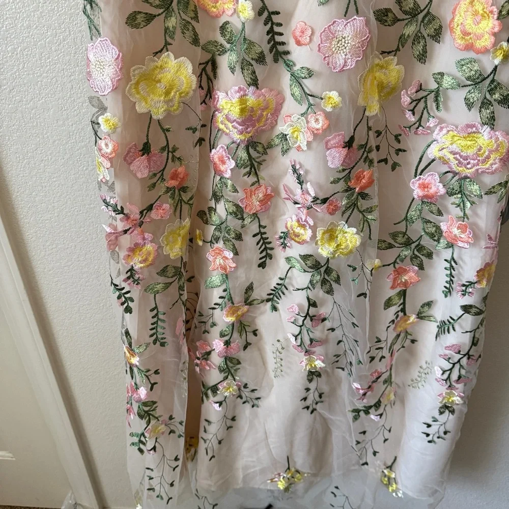 AW Bridal‎ Sz 14 Carole Dress Floral Embroidered Cream Dress - Picture 4 of 13